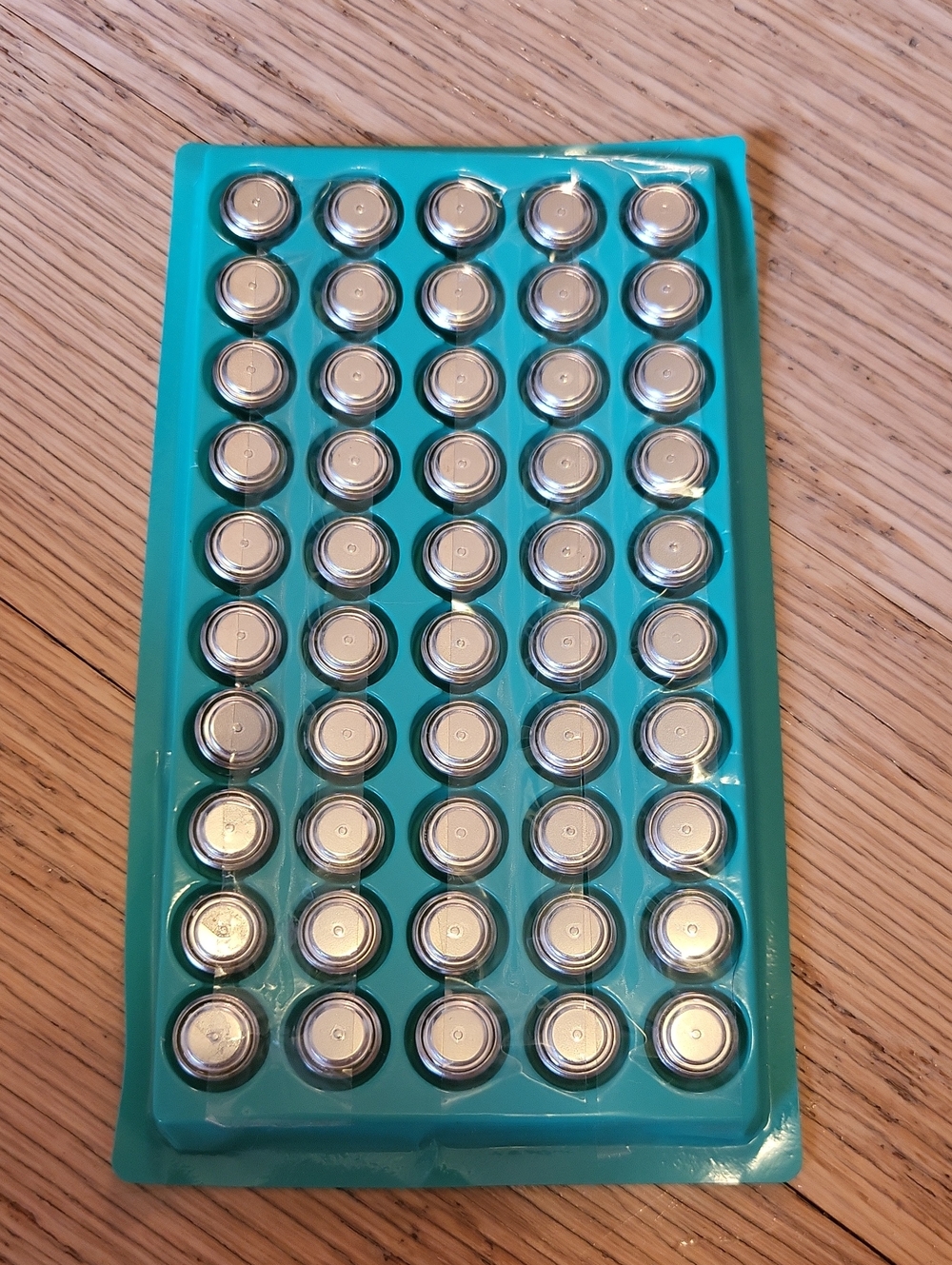Source Unknown Turquoise Button Cell Battery Pack - 60 Count